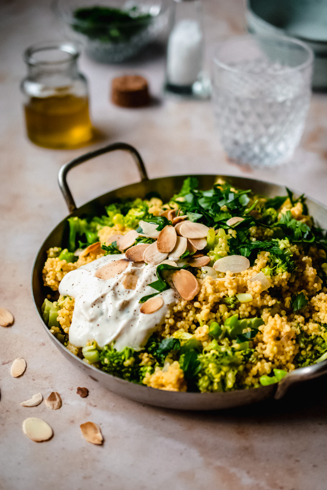 Vegan &amp; glutenfreier Hirse Brokkoli Salat | Foodreich Vegan Blog