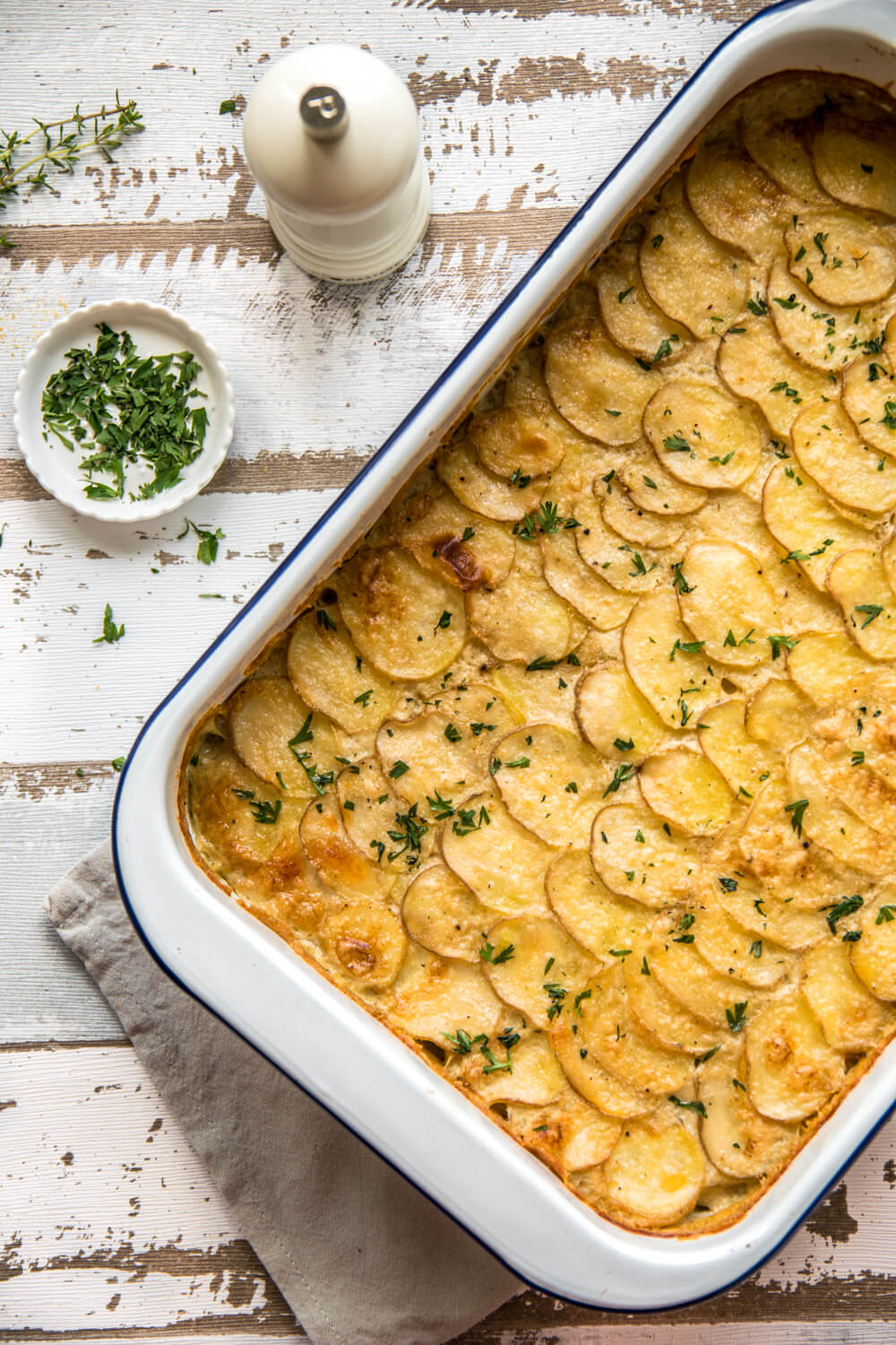 Kartoffelgratin mit Spinat | Foodreich Veganer Foodblog