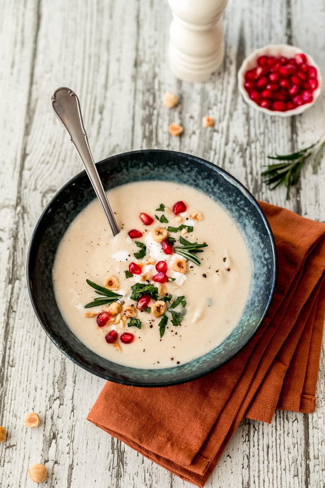 Vegane Blumenkohl Cremesuppe | Foodreich Foodblog